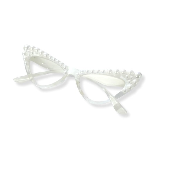 Melrose Rhinestone Reading Glasses for Women Cat Eye Computer Blue