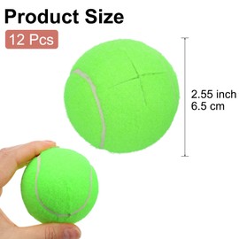 sourcing map 12 Pcs Precut Walkers Tennis Balls, Universal Precut Glide Ball Walkers Accessories Glides for Furniture Legs and Floor Protection, Green