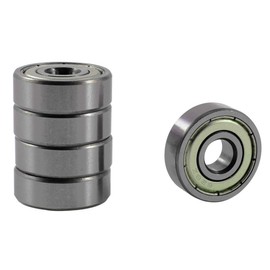 sourcing map Pack of 5 Skateboard 23 x 9 x 8 mm Single Row Metal Deep Groove Ball Bearing 628Z