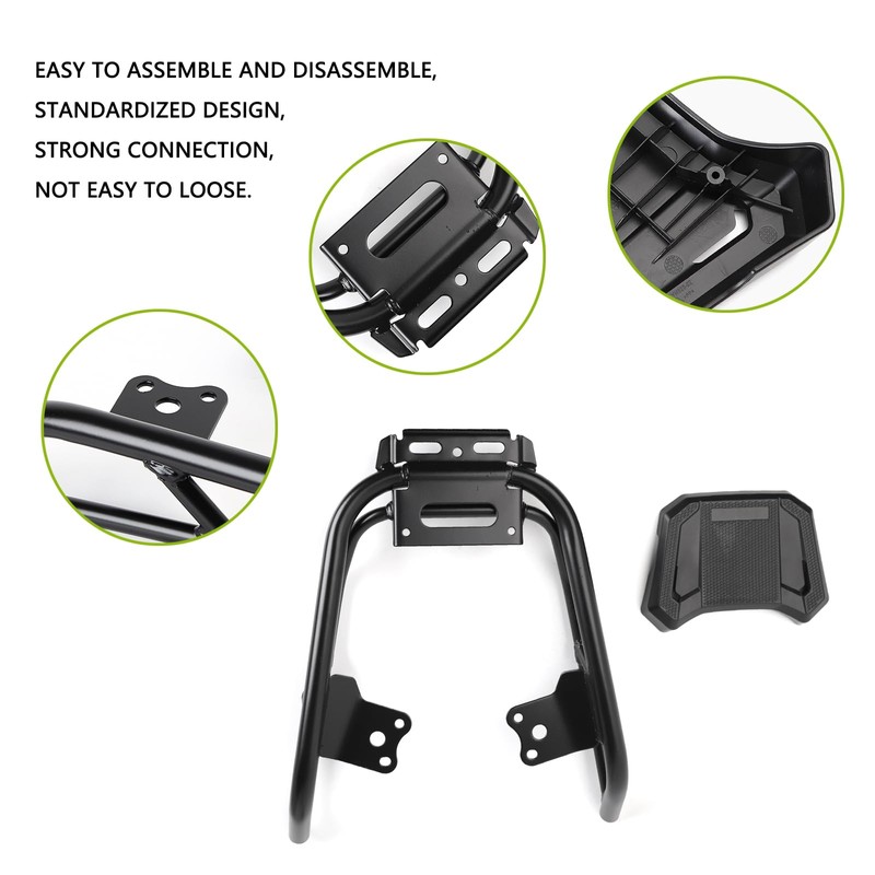 Mokuo Motorcycle Luggage Rack in Heavy Iron Material Compatible with