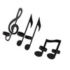 4Pcs Unique Iron Black Music Note Wall Sconce Candle Holder