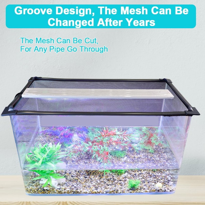 Jaxbo Magnetic Aquarium Cover Lid, DIY Fish Tank lid Anti-Jumping