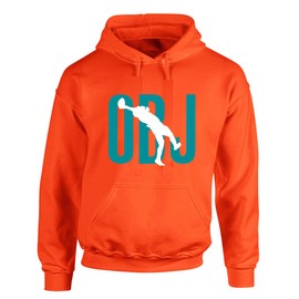 Orange Miami Odell Beckham Jr OBJ Catch Logo Hooded Sweatshirt Youth Medium