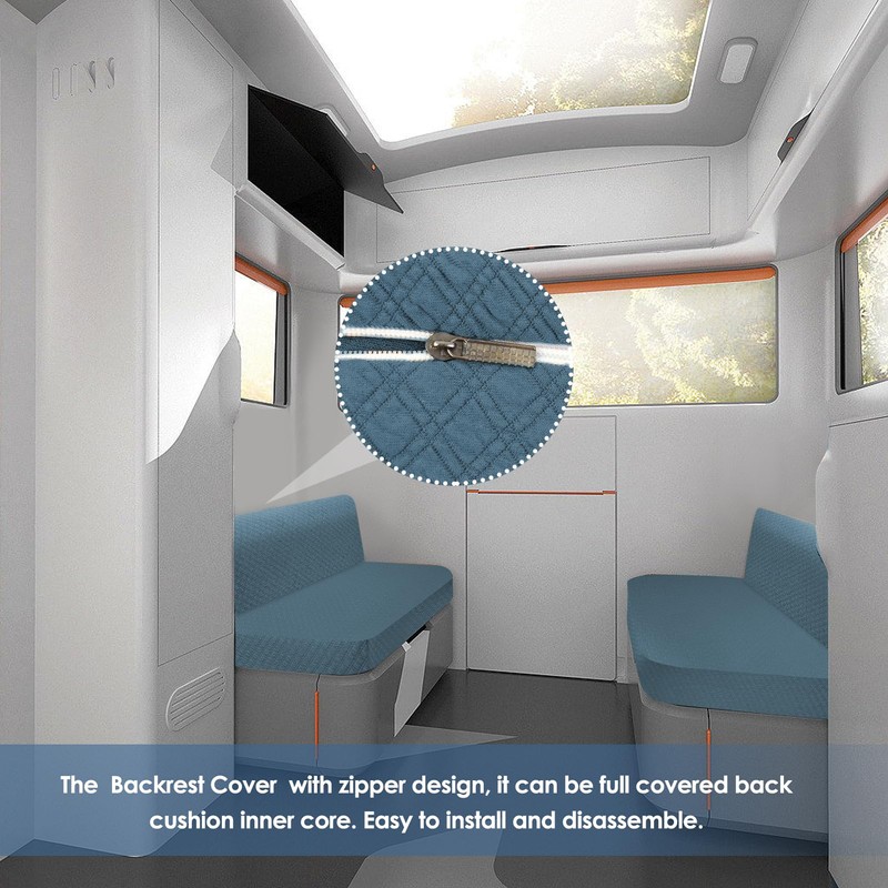 RV Dinette Cushion Covers,RV Stretch Sofa Seat Slipcovers Microfiber Soft