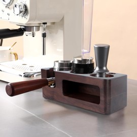 JOLIGAEA Tamper Station 58 mm, Coffee Tamping Station Made of Walnut, Coffee Tamper Station for Barista, Barista Accessories Tamper, Coffee Tamping Stand, Coffee Filter Tamper Holder