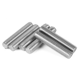 Niooliuk Pack of 20 ]M6 x 25 mm Length 304 Stainless Steel Fully Threaded Rod Bar Studs Silver Tone