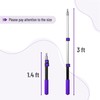 Bates- Extension Pole, 1.4 to 3 Ft Pole, Black &