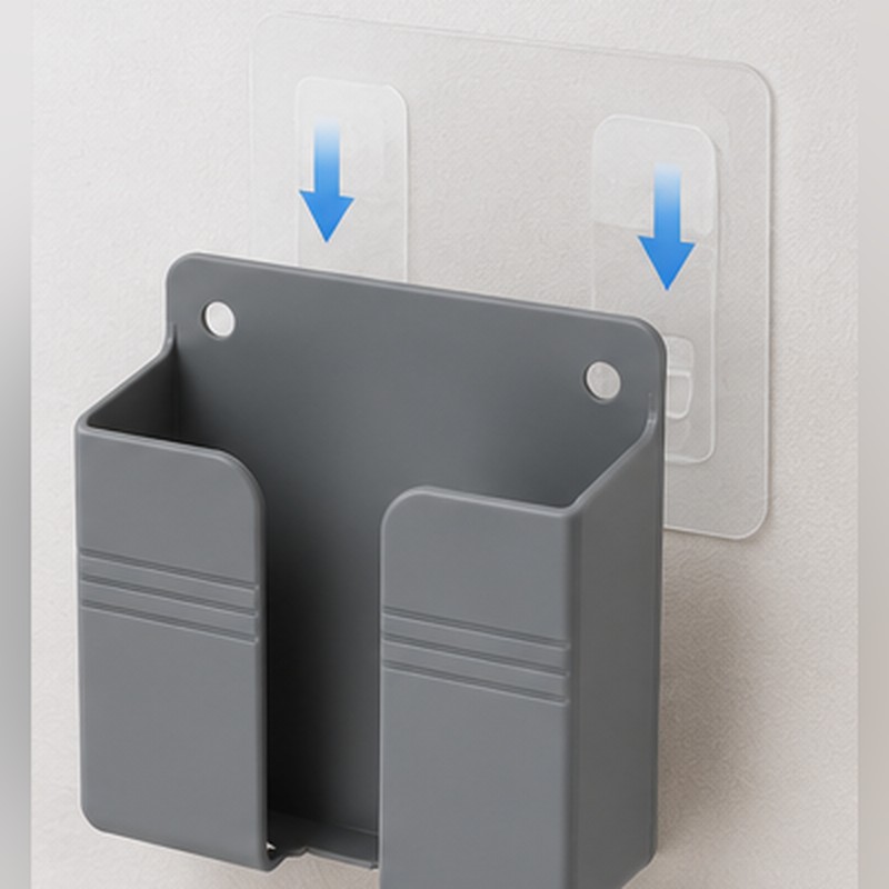 Wall Mounted Storage Box for Remote Controls – Punch-Free PP