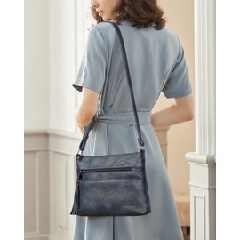 MASINTOR Crossbody Bags for Women, Lightweight Medium Crossbody Purse, Soft Leather Women's Shoulder Handbags with Tassel for Shopping or Travel