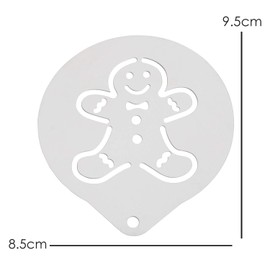 3PC Set Christmas Coffee Stencil Kit, Santa Claus Design, Coffee Set, Barista Tools, Coffee Accessories, Snowflake and Gingerbread, Stocking Filler by TRIXES