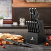 KUNYUAN Knife Set, 15 Pcs Kitchen Knife Set with Block