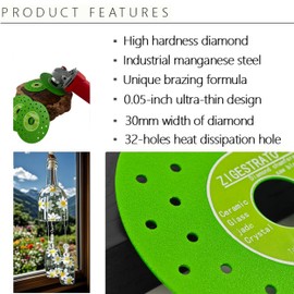 Diamond Chamfering Saw Blade for Angle Grinder,Rock Slab Grinding Disc,Glass Cutting Disc（3 Pieces） 4-1/2" X 7/8-inch Cutter, Cutting and Grinding Ceramics Glass Rock,Slab Crystals Tile and Jade