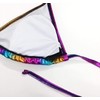 Women's Liquid Metallic Rainbow Bikini Sets Shiny String Padded Triangle