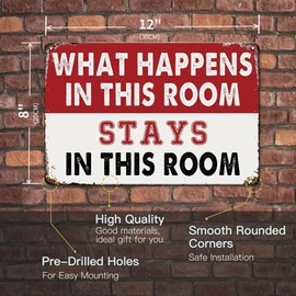 YOYI ART Funny Metal Man Cave Garage Signs - Vintage Tin Signs for Home Bar, Basement, Dorm, Gaming Room Door and Wall Decor Art Accessories, Cool Stuff Gifts for Men Teen Boys, 12 x 8 inch