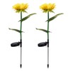 2Pcs Solar Powered LED Lamp Artificial Flower Light Garden Courtyard