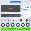HDMI KVM Switch 2 Monitors 4 Computers 4K@60Hz EDID Simulation,
