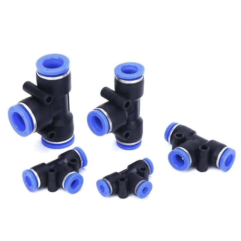 Metaland 3/8" OD Push to Connect Tee Fitting 3 Way