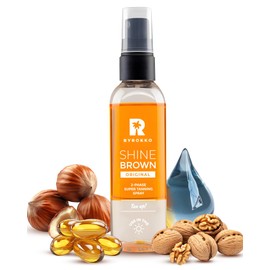 Shine Brown Tanning Oil in 2 Phases with Hyaluronic Acid, Moisturising Formula for a More Intense Tan, for Sunbathing and Solarium