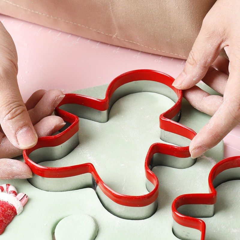 PTaizjjz 3pcs Gingerbread Man Cookie Cutters Set,Stainless Steel Christmas Cookie