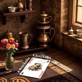 strublfe Coffee Theme Playing Cards, Retro Style Deck of Cards, Poker Cards, International Standard Size, Suitable for Travel, Party Entertainment. (Coffee)