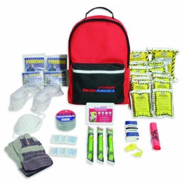 Ready America Tornado Emergency Kit 2-Person, 3-Day Backpack, Includes Emergency Food, Water, First Aid Kit, Survival Blanket, Safety Goggles, Portable Disaster Preparedness Go-Bag
