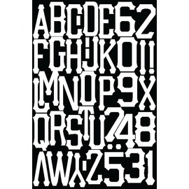 IRON 'EM Iron On Letters for Fabric, Clothing, Custom Tshirt, DIY Craft for Kids, Adults, and Toddlers 2" Dura-Felt Letters for Fabric, Heat Transfer Letters. Pittsburgh Font. 2 Sheets (White)