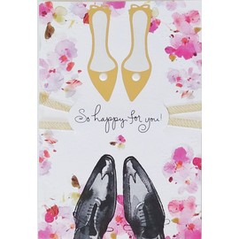 Wishing You Many Days of Joy and Laughter - A Lifetime of Celebrating All The Reasons God Brought You Together - Religious Premium Wedding Congratulations Greeting Card for Bride and Groom Couple