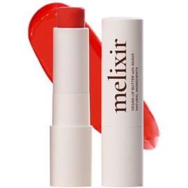Melixir Vegan Lip Butter #08 Havana (Tinted) (+ 8 Other Colours) 3.9 g, Bee-Free, Petrolatum Free, Deep Nourishing Vegan Lip Balm on a Plant-Based Base