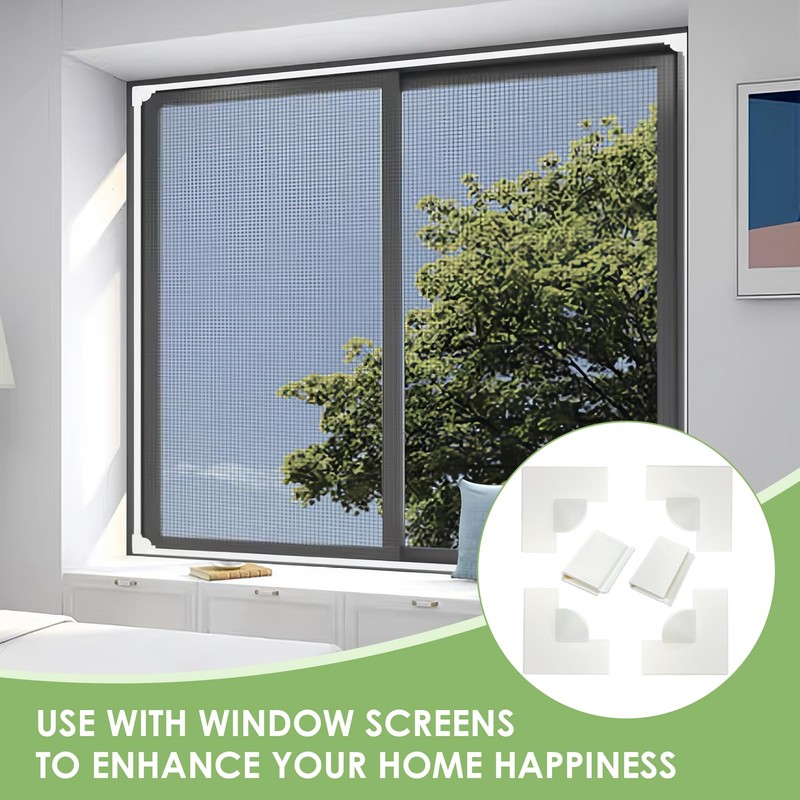 2 Sets Acrylic Window Screen Corners Accessories Applicable to All
