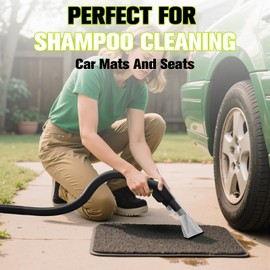 Yowmoft Extractor Vacuum Car Detailing, 4 Gallon Car shampooer Interior Cleaner, 5.5 Peak HP Wet Dry Upholstery Shampoo Vacuum Cleaner, 3 in 1 Carpet Extractor for Home/Shop