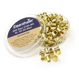 Eisenthaler 200 Eyelets ET50-MS Brass Plated for 30-50 Sheets