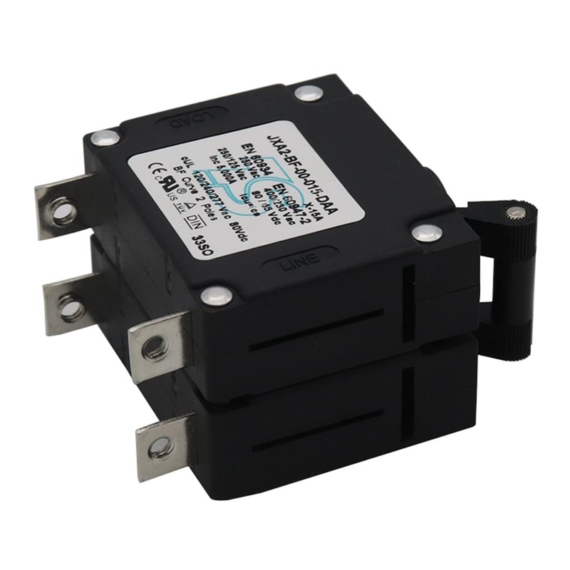 T Tocas Double Pole 15 Amp AC/DC Toggle Magnetic Circuit