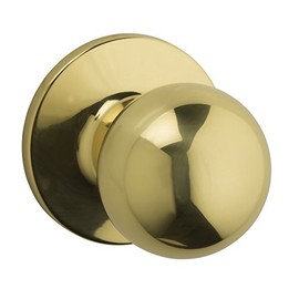 Weiser Regina Brass Door Knob, Interior Door Handles/Passage Knobs for Hall and Closet Door, Non-locking Hall/Closet Door Handle, Traditional Home Décor
