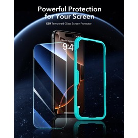 ESR 3 Pack for iPhone 16 Pro Max Screen Protector, [9H Hardness] [Military Grade Shatterproof] Tempered Glass Film with Easy Installation Tool, HD Clear, Scratch Resistant