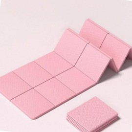 Foldable Exercise Mat for Instant Use and Storage Portable Pink