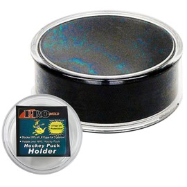 2 Pack - Round Hockey Puck Holder | Clear Stackable Display Tube Case