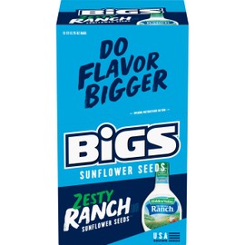 BIGS Sunflower Seeds Slammer, Hidden Valley Zesty Ranch Flavor, 2.75 oz. (Pack of 12)