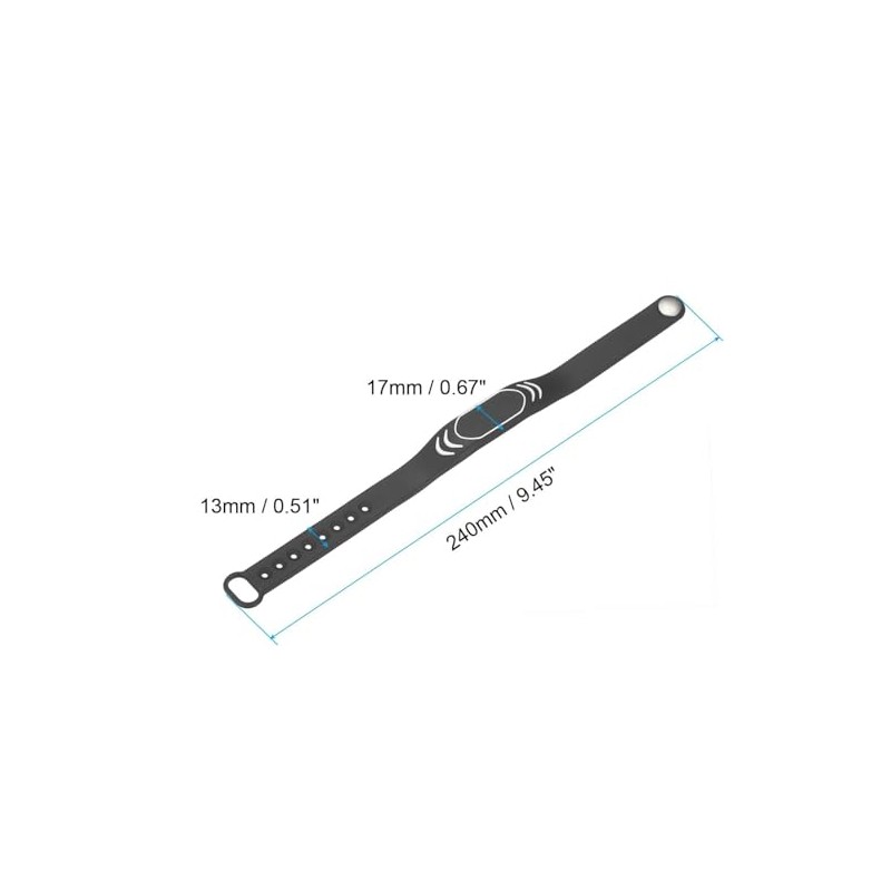 UID IC Wristband, Interchangeable, RFID, 13.56 mHz, 0 Sectors, Writeable,