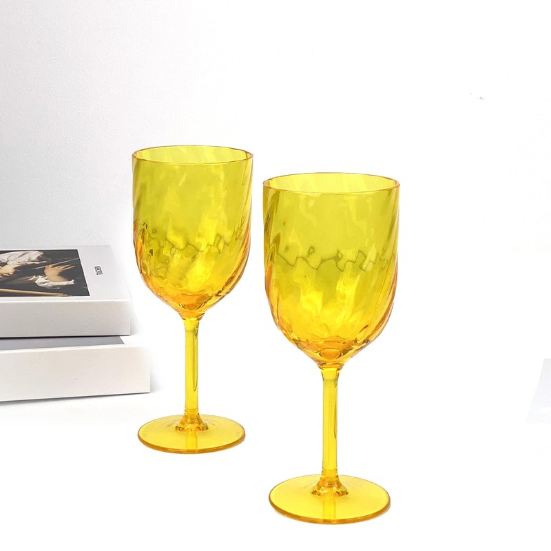 Yalin Set of 6 Unbreakable 15 oz Acrylic Plastic Wine