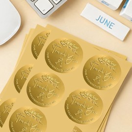 100 etiquetas de felicitacin de agradecimiento por celebrar con nosotros de 1.6 pulgadas personalizadas en relieve para pequeas empresas, bodas, fiestas