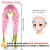 LABEAUTÉ Anime Mitsuri Cosplay Wig – Pink & Green Braided