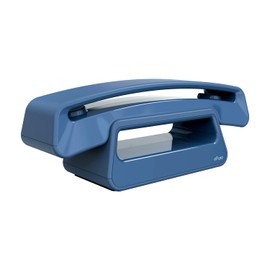 ALCATEL ePure Iconic - DECT Cordless Landline Phone - Vintage Design - Large High Resolution Graphic Display - Hands-Free Function - Call Blocking Function - Blue