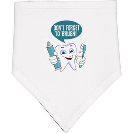 inktastic Dental Hygienist Dentist Toothbrush Baby Bandana Bib White and Black 42d7a