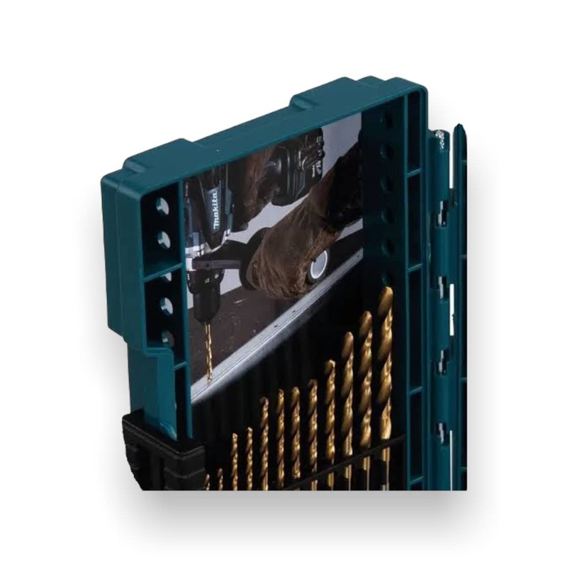 Makita Juego de Brocas para Metal 18 Piezas HSS-TIN D-70471