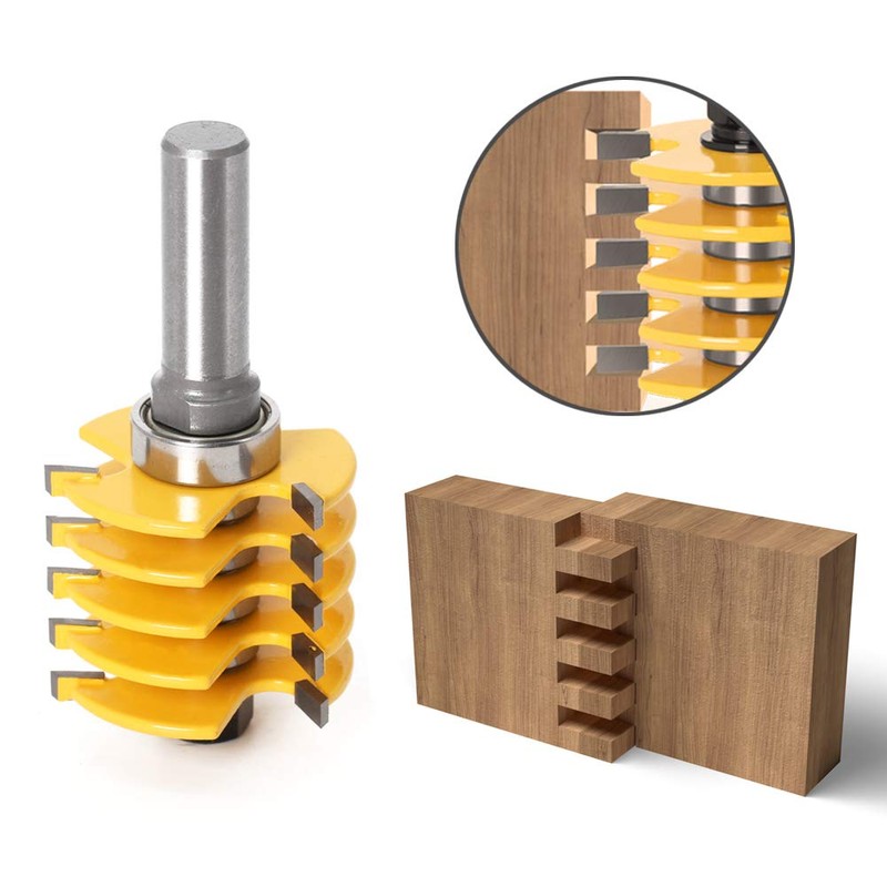 Mesee Finger Joint Router Bit, 1/2 Inch Shank Professional 5