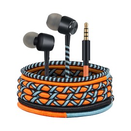 URIZONS écouteur Enfant Fille - Braided Earbud for Kids in Ear Hearphones with Microphone with Case for Girls, Women, Kids