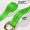 Trekassy Green Lasso Car Wheel Tie Down Ratchet Straps with