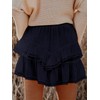 Aoudery Flowy Shorts for Women Casual Boho Ruffle Tiered Skorts