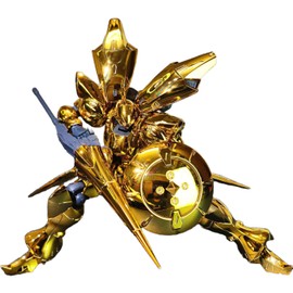 BEERISE Sheik Mainland Actaeon Golden Knight Plated Gold Limited Edition 1/144 Scale Model Kit 15+ POK ABS Articulated Mecha Ultra Action Trooper, 5.5 Inches, Hobby Craft Collectible