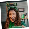 FOMIYES Green Shamrock Headband with Bell St Patrick Day Party
